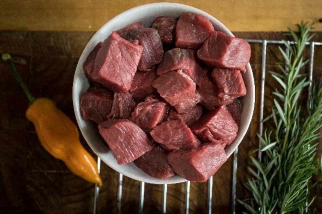 WHB Dry Aged Stewing Steak / Beef Dice 500g (Frozen) Greenspoon