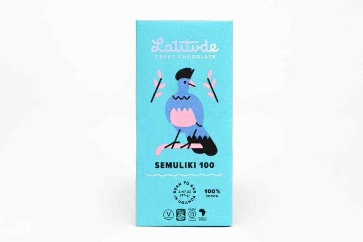 Latitude Craft Chocolate Semuliki 100% Chocolate Bar - 70g