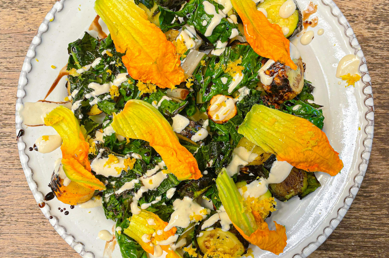 Charred Courgettes with a Tahini Sauce