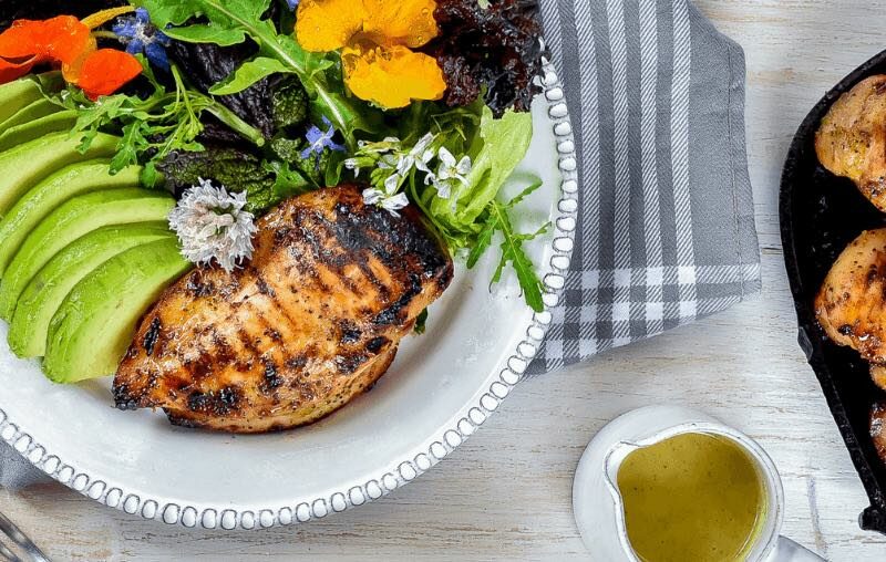 Passion Marinated Chicken with Salad