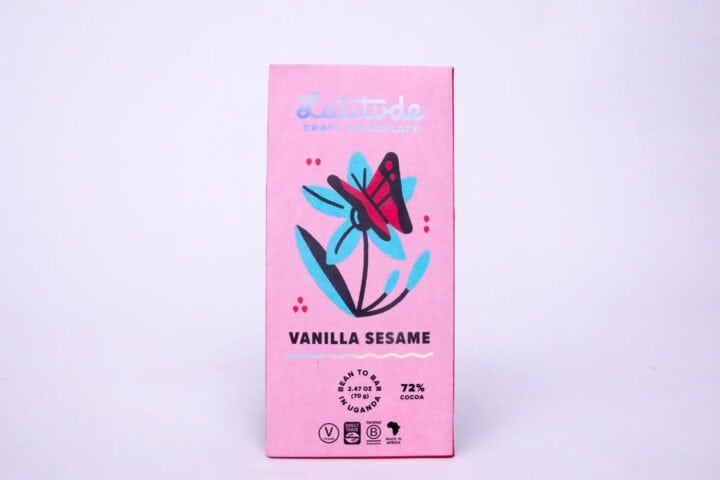 Latitude Craft Chocolate Vanilla & Sim Sim (Sesame Seeds) Chocolate Bar - 70g