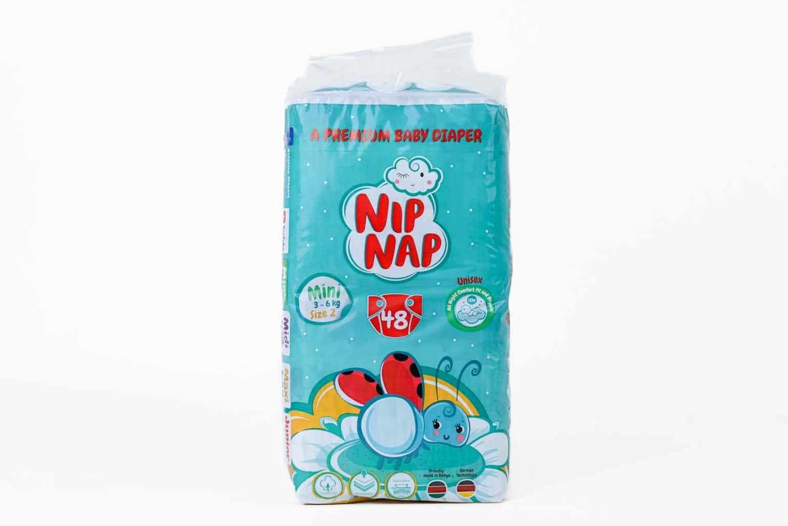 NipNap Baby Diapers - 3Kg - 6Kg | Mini | 48 Pieces - Greenspoon