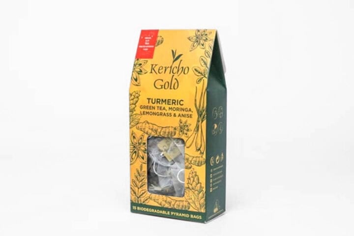 Kericho Gold Turmeric Tea Moringa Pyramid - 15 Bags