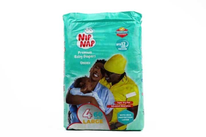 NipNap Baby Diapers - Jumbo | 8 - 14Kg | Maxi | 60 Pieces