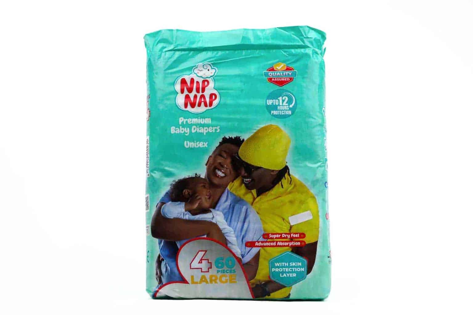 NipNap Baby Diapers – Jumbo | 8 – 14Kg | Maxi | 60 Pieces