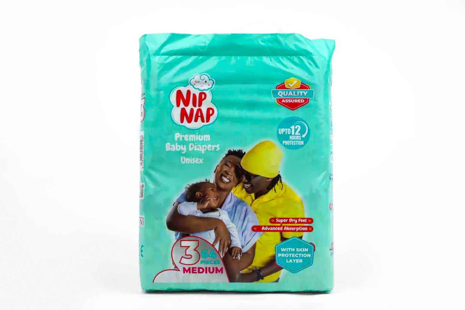 NipNap Baby Diapers – Jumbo | 5 – 9Kg | Midi | 64 Pieces