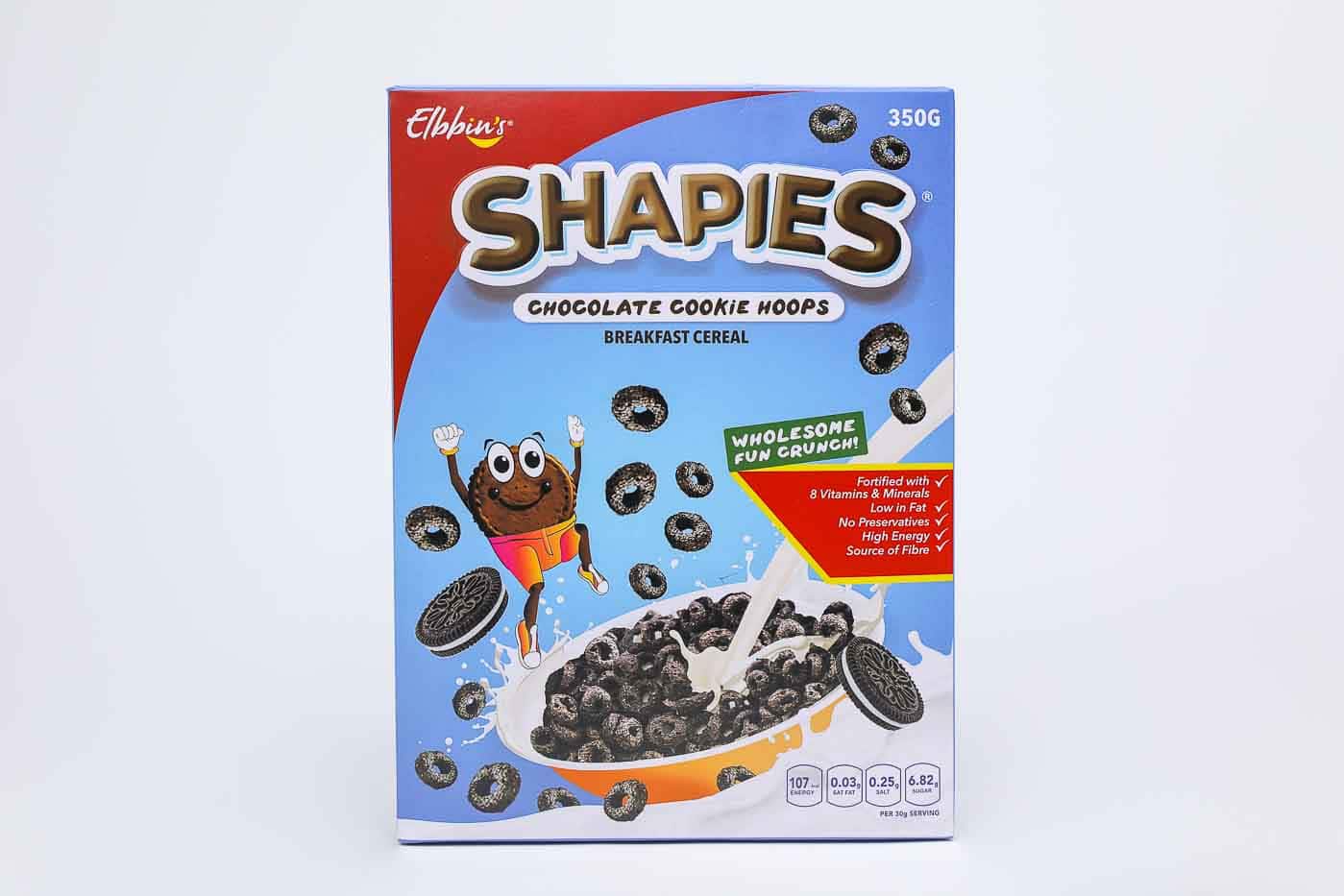 Shapies Chocolate Cookies Hoops Cereal – 350g