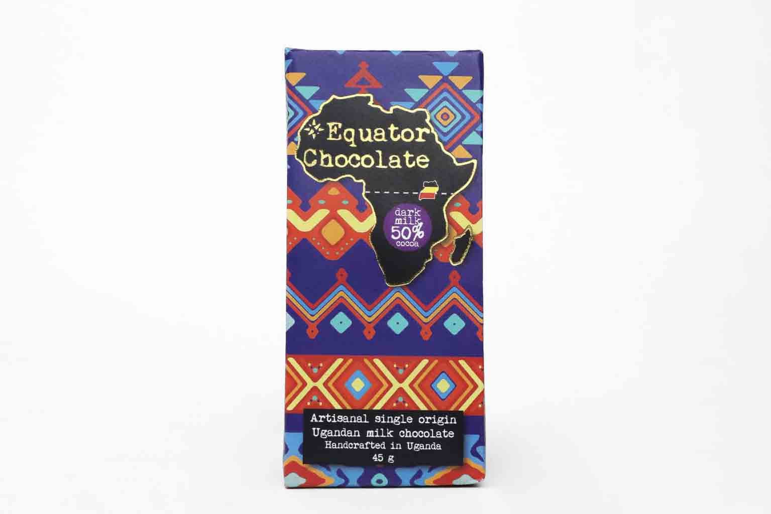 Equator Chocolate 50% Dark Milk Chocolate Bar – 45g