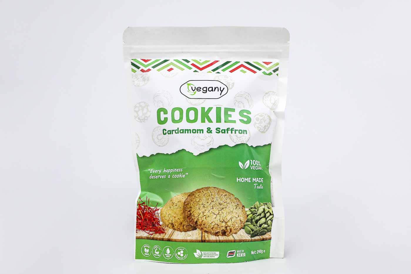 Vegany Cardamom & Saffron Cookies - 240g - Greenspoon