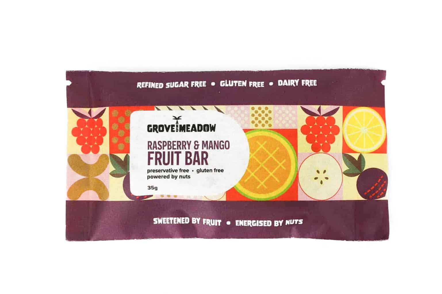 Grove And Meadow Raspberry & Mango Fruit Bar – 30g