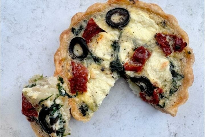 Divine Cravings Mediterranean Delight Quiche Frozen - Gluten Free