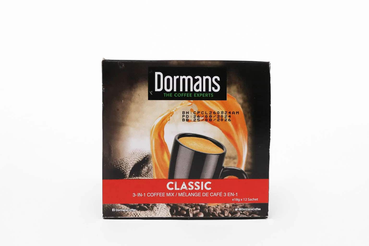 Dormans Classic 3-In-1 Instant Coffee Mix – 12 Pack