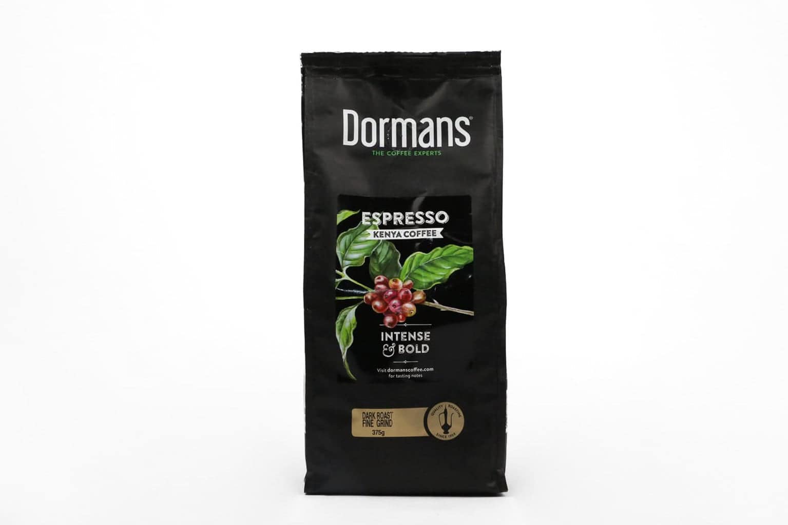 Dormans Espresso Intense And Bold Dark Roast Fine Grind Kenya Coffee – 375g