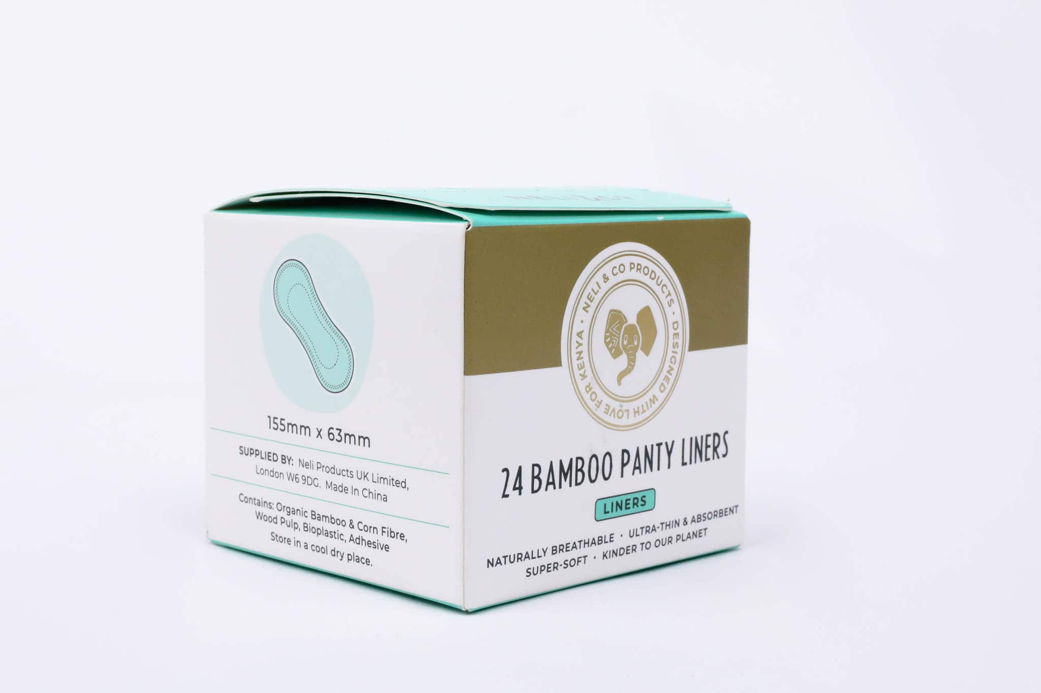 Neli & Co Bamboo Panty Liners – 24 Pieces