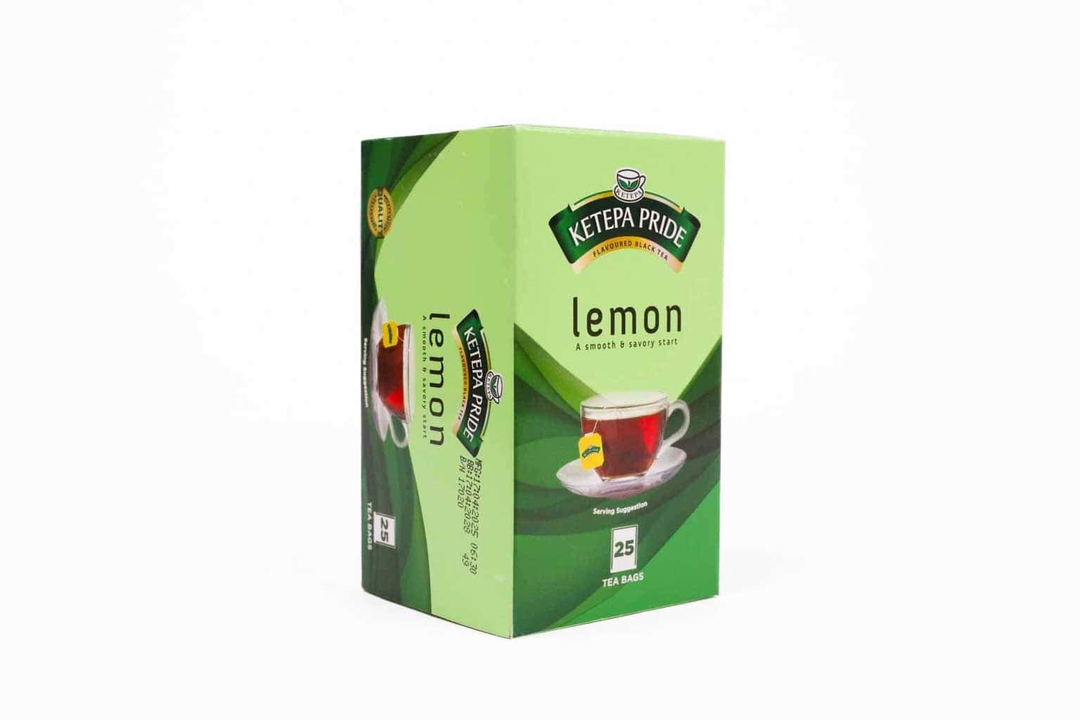 Ketepa Flavoured Lemon Tea Bags (Handy Enveloped Tagged) – 25 Pieces