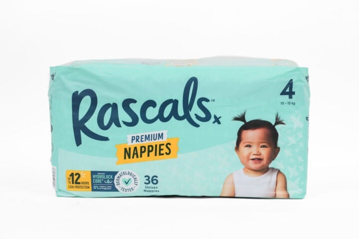 Rascals Premium Nappies (Toddler) - 10Kg - 15Kg | Size 4 | 36 Pieces