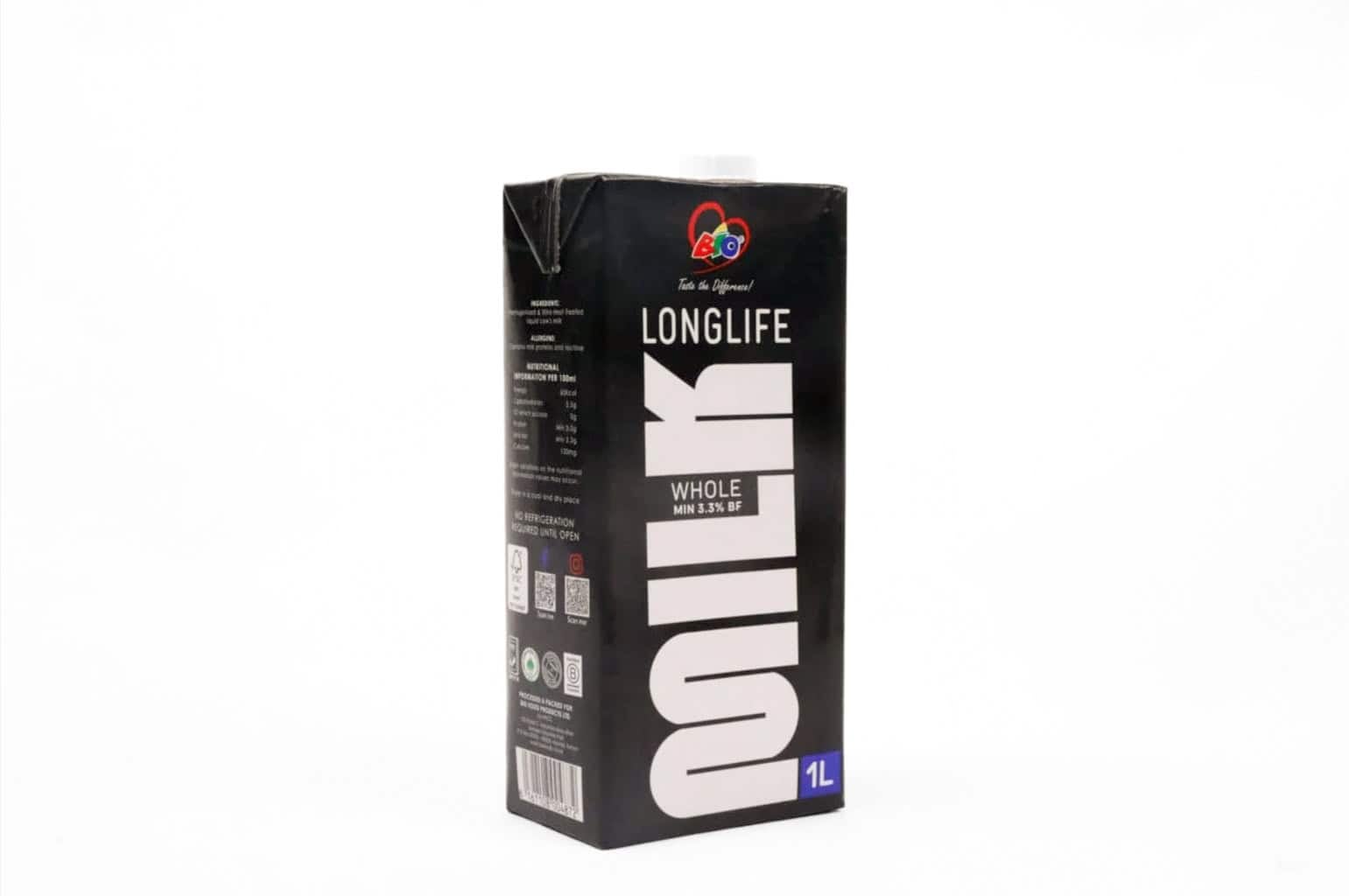 Bio Long Life Whole Milk – 1L