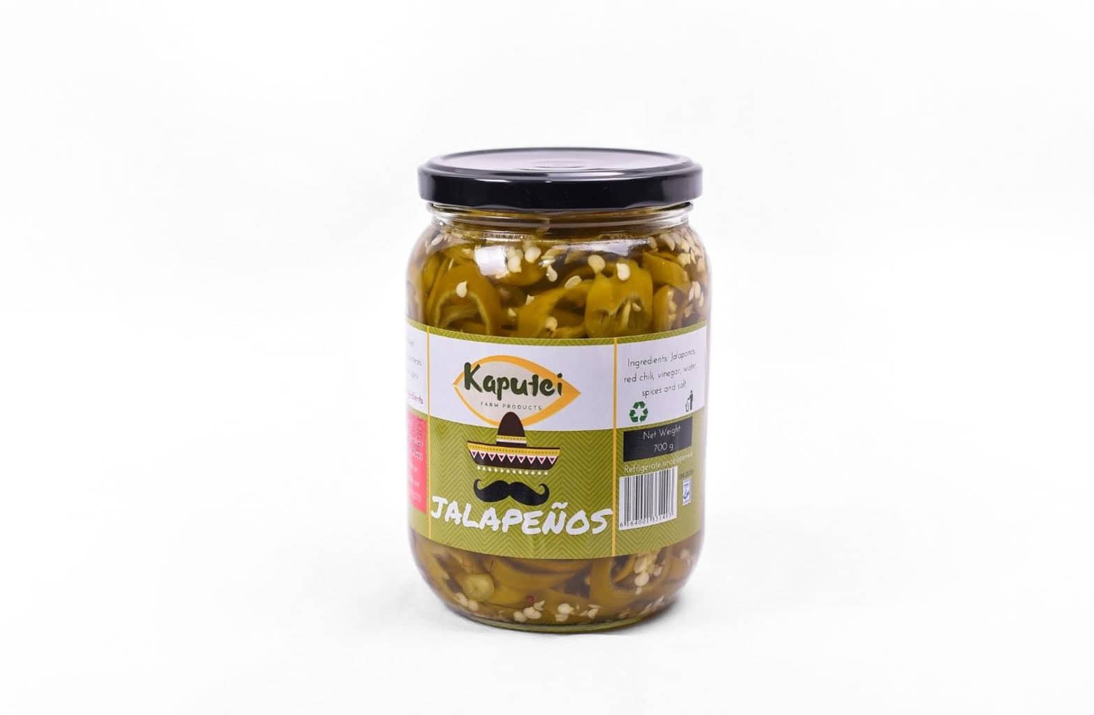 Kaputei Pickled Sliced Jalapeños – 700g