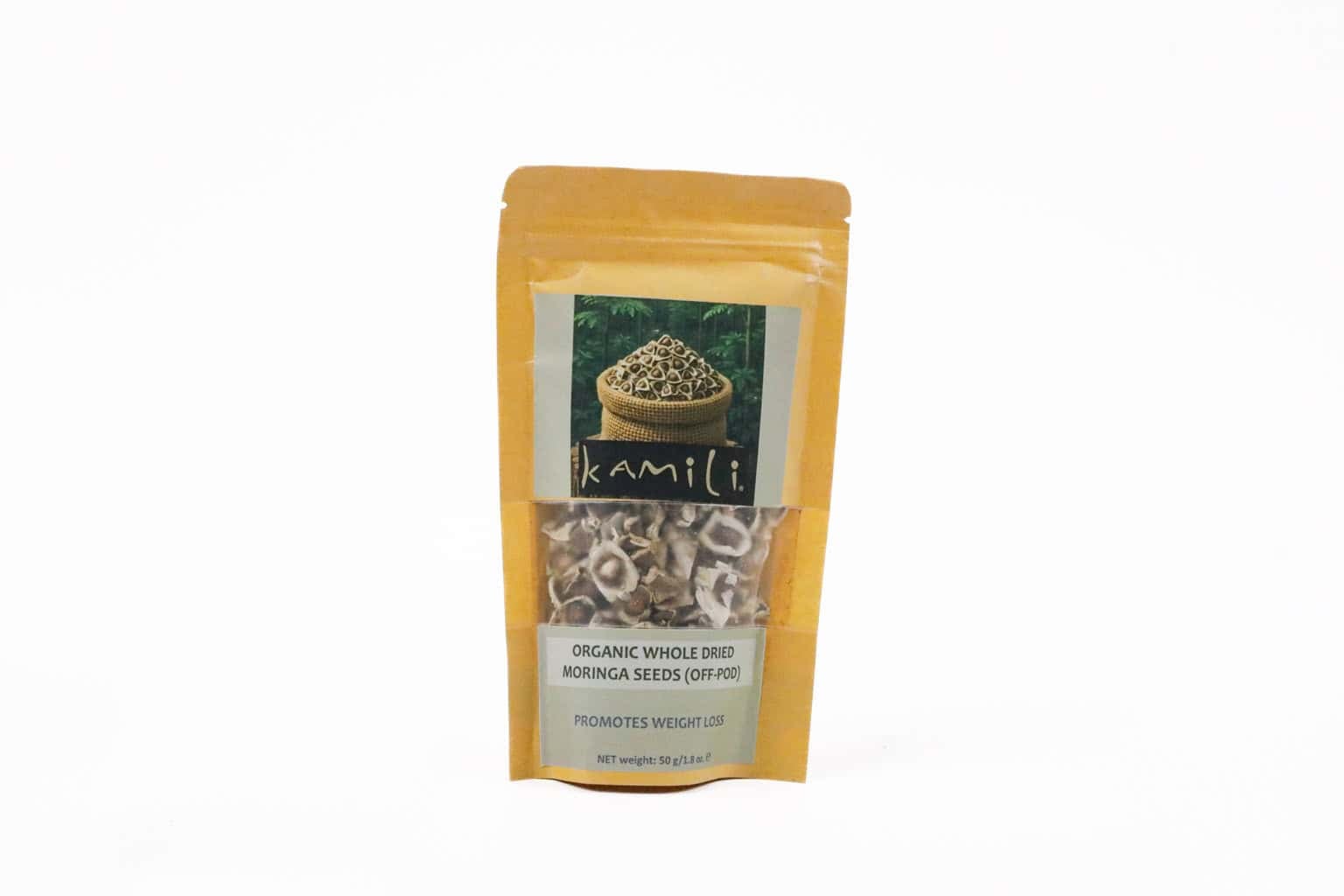 Kamili Organic Whole Dried Moringa Oleifera Seeds – 50g