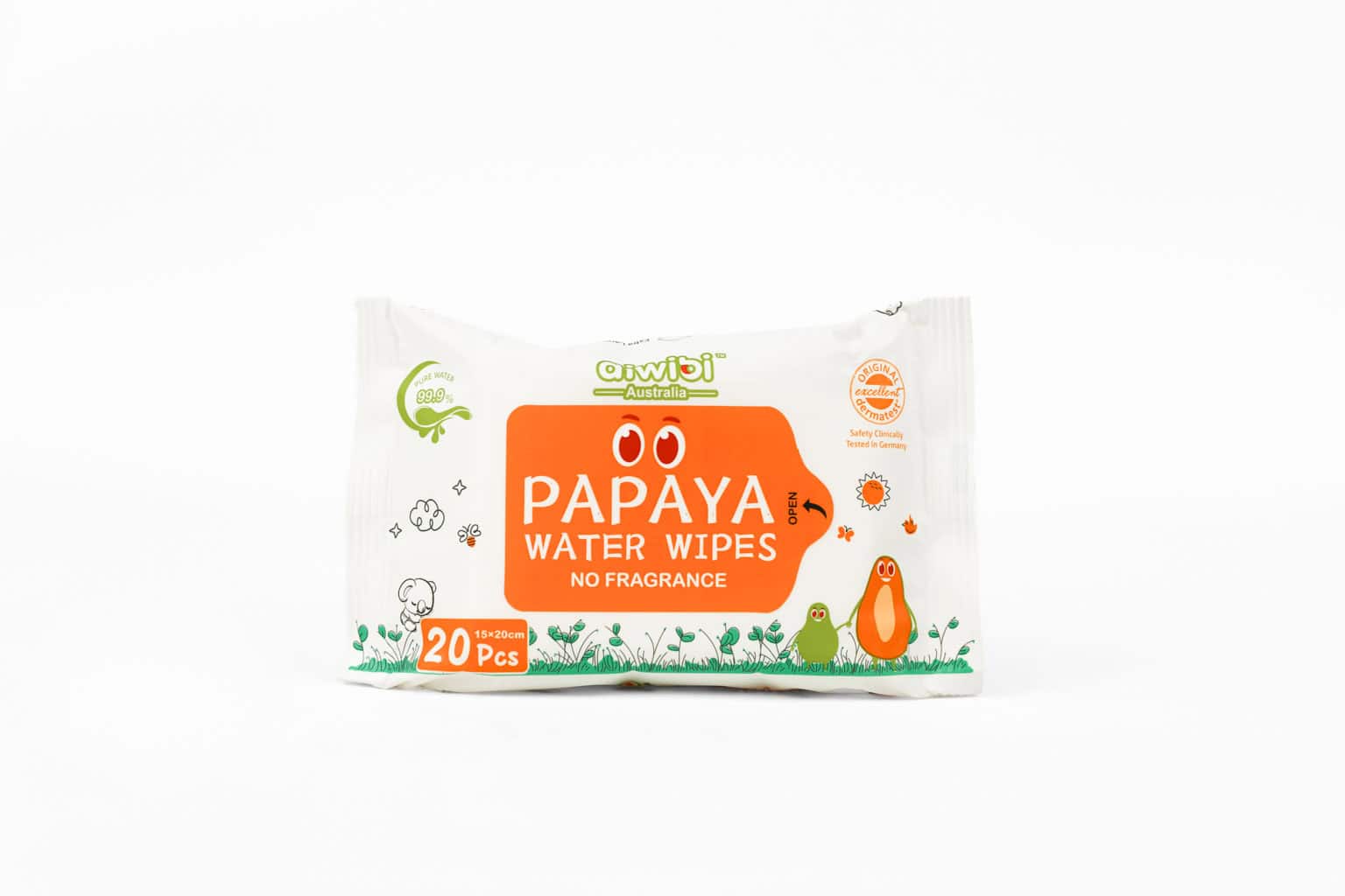 Aiwibi Baby Papaya Water Wipes – 20 Pieces