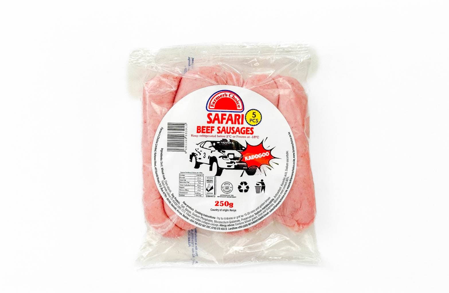 Farmer’s Choice Safari Beef Sausages (Chilled)