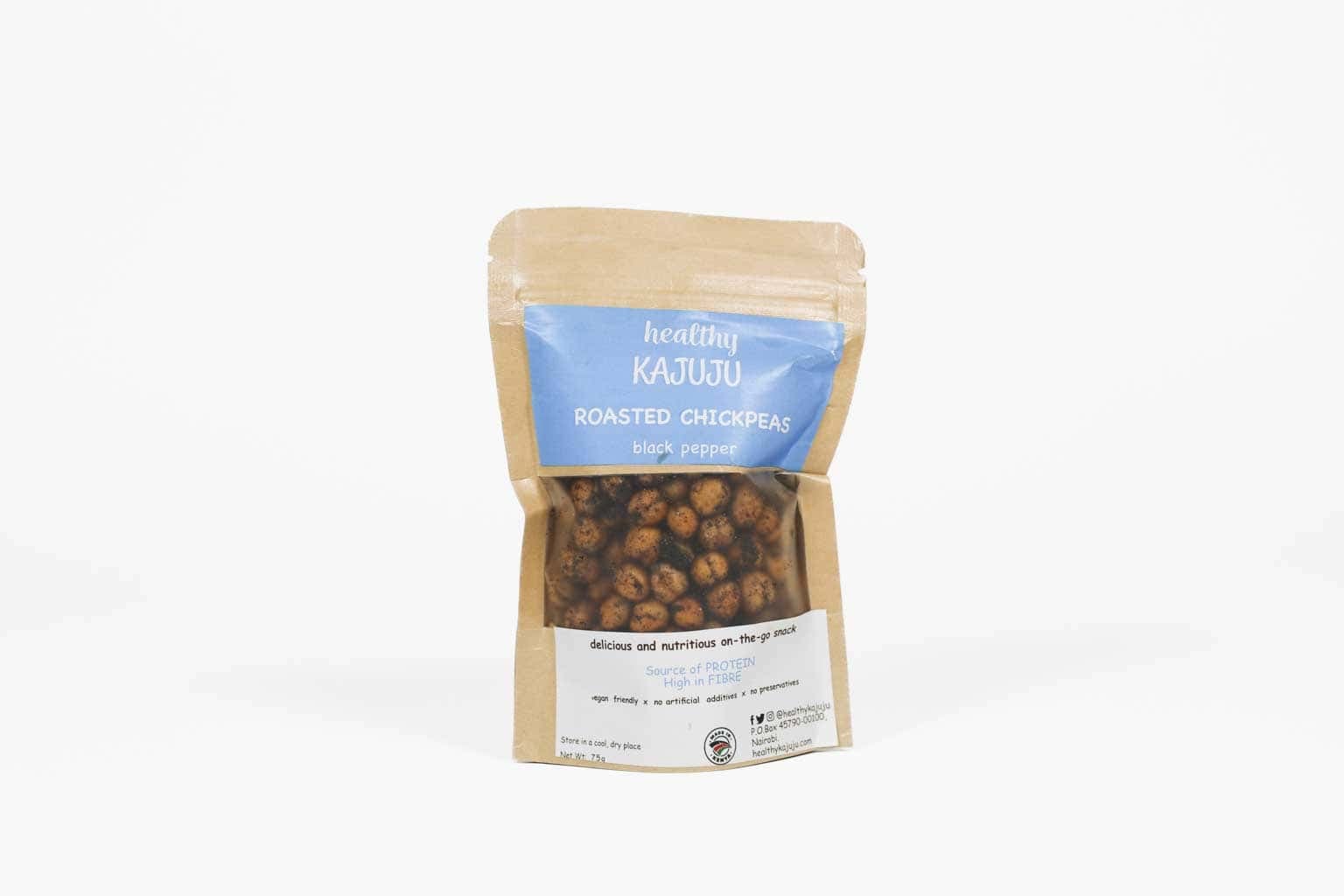 Healthy Kajuju Roasted Chickpeas With Black Pepper – 75g