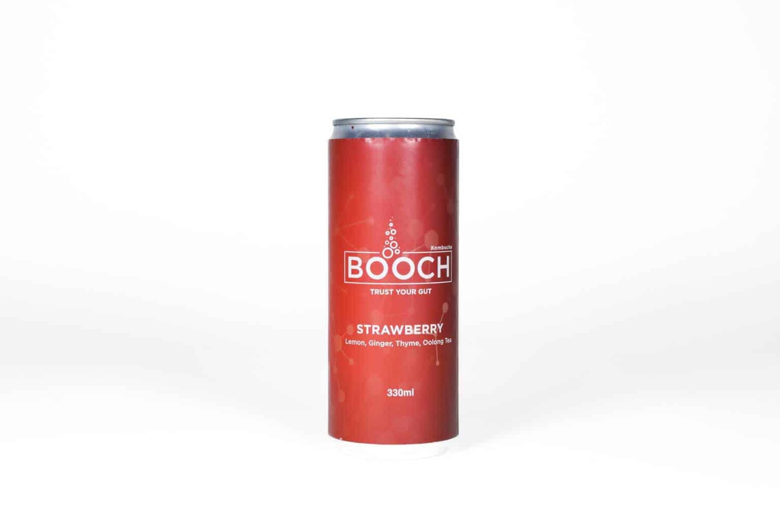 Booch Kombucha Strawberry Ginger Lemon Thyme & Sweet Oolong Tea Can – 330ml