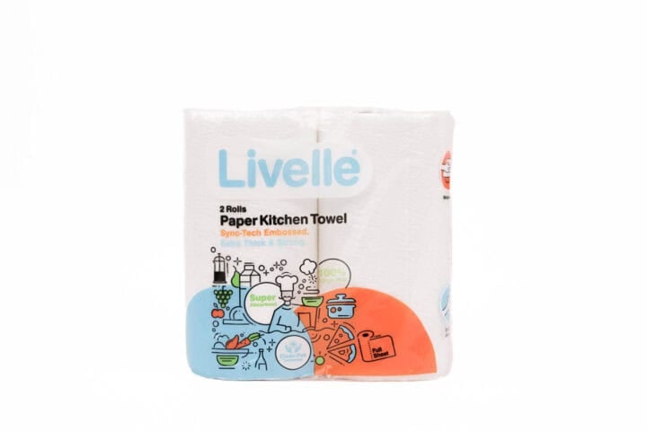 Livelle Kitchen Towel | Twin White - 80 Sheets