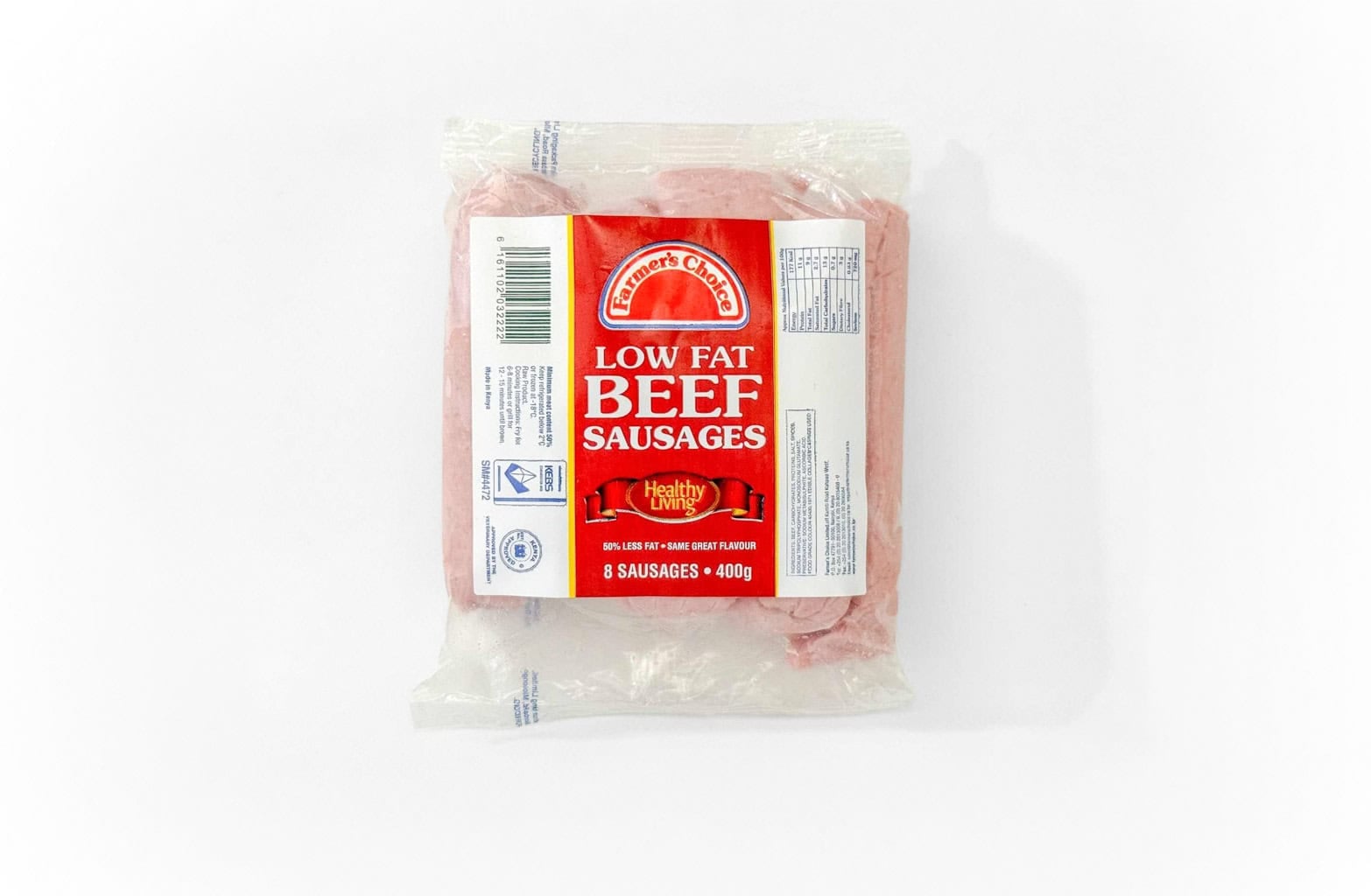Farmer’s Choice Low Fat Beef Sausages – 400g (Chilled)