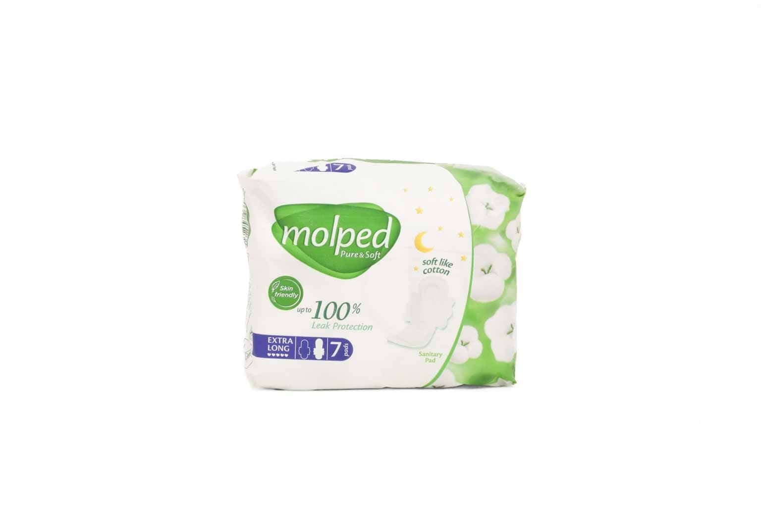 Molped Pure & Soft Extra Long Sanitary Pads – 7 Pieces