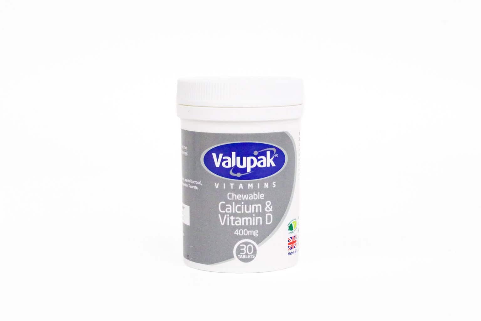Valupak Calcium & Vitamin D Chewable – 30 Tabs