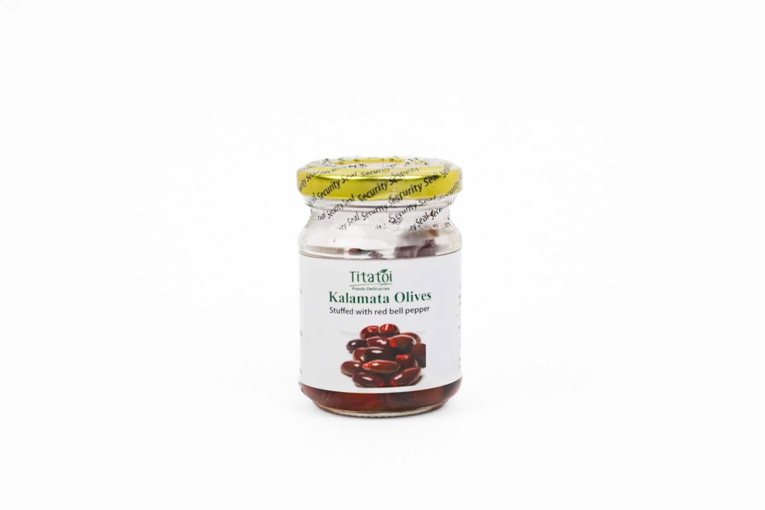 Titatoi Kalamata Olives Stuffed With Red Bell Pepper – 100g