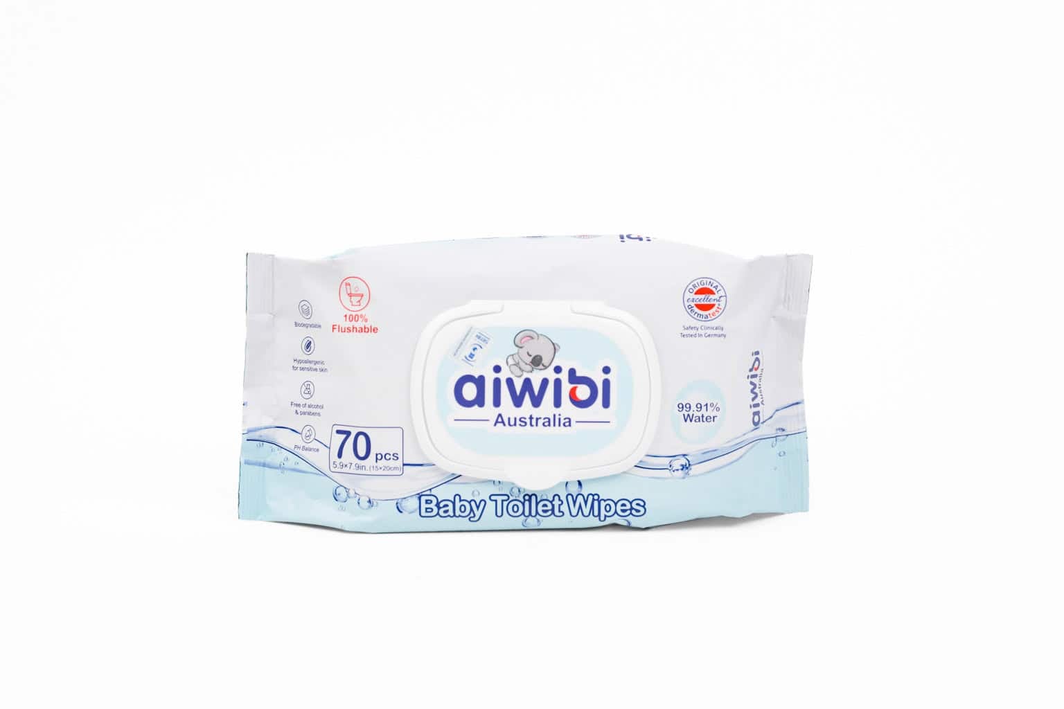 Aiwibi Baby Flushable Wipes – 70 Sheets