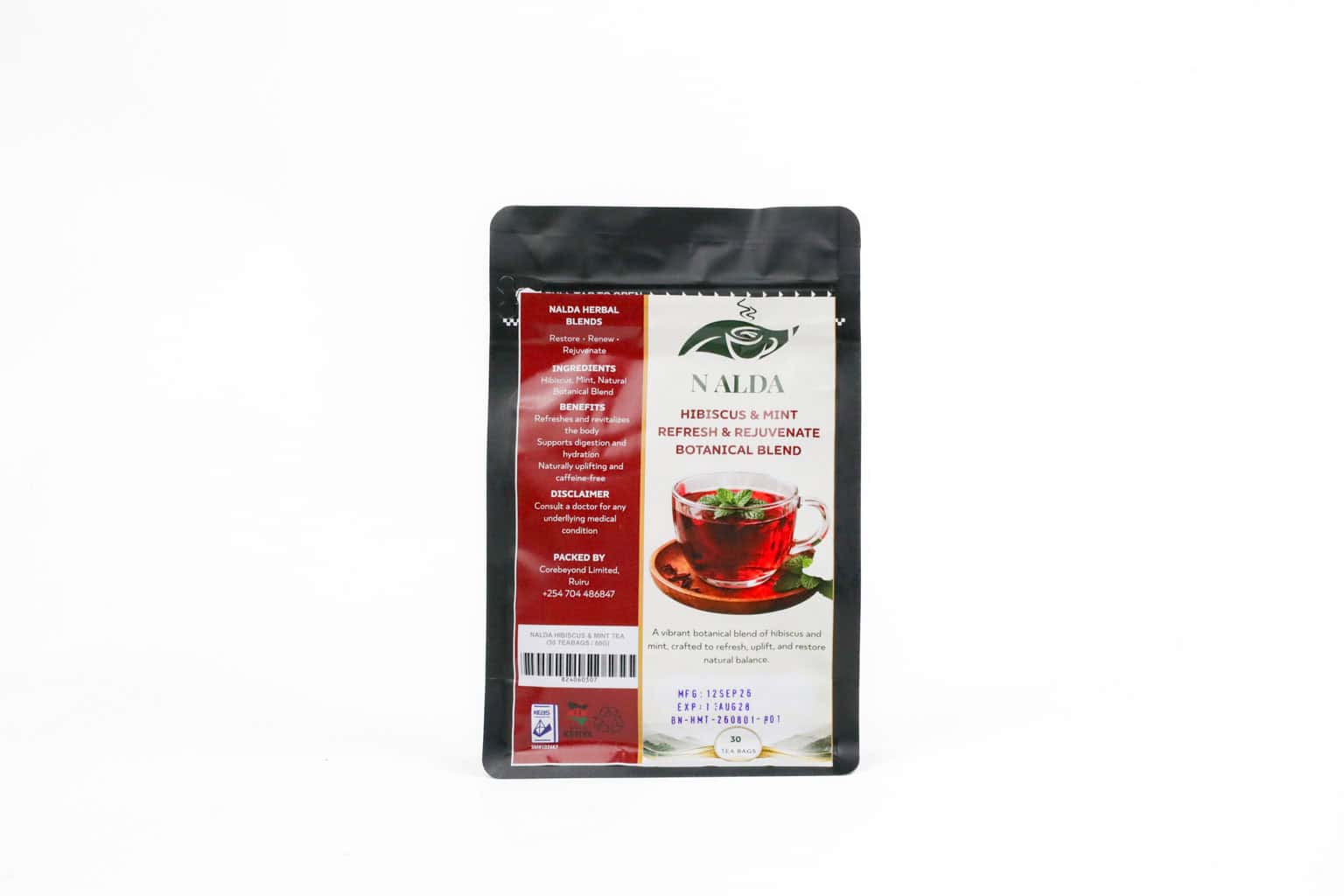 NALDA Hibiscus & Mint Specialty Blend – 30 Tea Bags