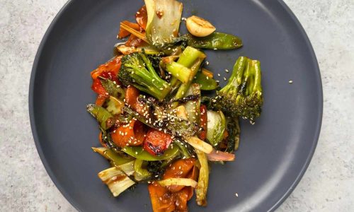 Sweet and Sour Stir-Fry with Spicy Mango Ketchup