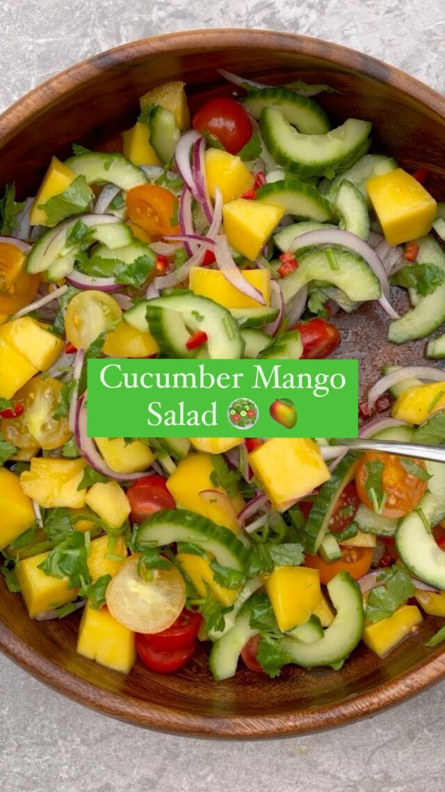 Cucumber 🥒& Mango 🥭 Salad 🥗 

Grab all these ingredients on our website! 

1 ripe mango, peeled and cut into chunks 
1/2 large cucumber, sliced 
150g cherry tomatoes, halved 
1 red chilli, finely chopped 
25g coriander, chopped 
1 small red onion, thinly sliced 
Juice of 1 lime 
3-4 tbsp olive oil 
Salt and freshly ground pepper 

—————————————————————

🏍 GreenspoonGo: We are now open 7 days a week until 5 pm for delivery within 3 hours!

📱 Download our app to enjoy our honestly delicious collection at the touch of a button! 😎⁠
⁠
🚛 We deliver free* 7 days a week and with a big smile 😁⁠
⁠
🍅 We now have 3000+ honestly delicious products waiting for you! 🍩 🍳 🍻⁠

⁠👩🏾‍🔬 We research every product on quality, food safety and environmental impact, so you don’t have to!

💸 Better product without breaking the bank!! We price-match with the shops you know! ✅⁠
⁠
🆘 Something wrong? We will refund you same day 🌟⁠
⁠
🇰🇪 Shop local -> shop green 🌿 and support Kenyan entrepreneurs ⁠
⁠
⏩ www.greenspoon.co.ke ⏪⁠
⁠
Good for you, good for the planet 🌍

*Orders above 5,000 KES