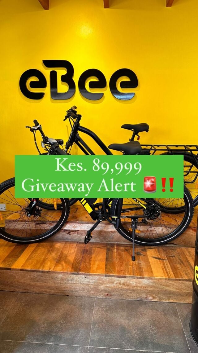 GIVEAWAY ALERT! ‼️ 🚨

We have partnered up with @ebee.africa to giveaway their amazing eBX bike worth Kes. 89,999 to one lucky winner! 😃🙌🏽

How to qualify:
✅ Follow both @greenspoonke & @ebee.africa 😃
✅ Share your dream biking destination on the comments below 👇🏽
✅Share this post with friends and family! 

What You Get:
@ebee.africa eBX bike + a helmet, & charger! 🤩

Giveaway closes on 30th May & one winner will be announced on the 31st.

Ready to snag the bike of your dreams? 😎🚴‍♀️